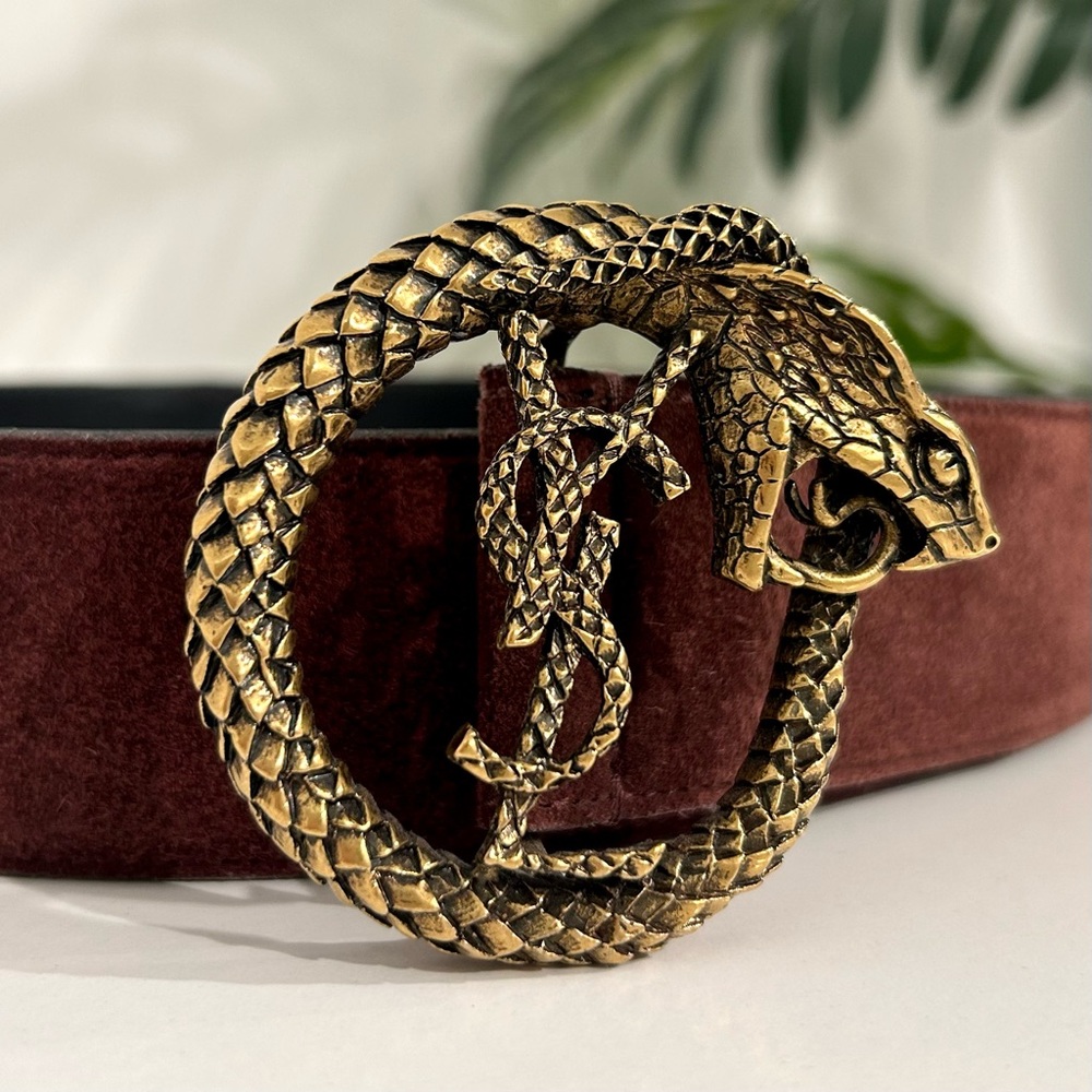 SOLD Authentic Saint Laurent YSL Serpent Belt size 70 - Picture 1 of 10